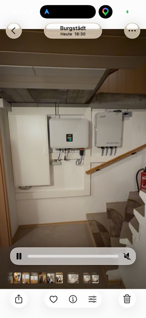 Referenzprojekt Technikraum · Wechselrichter & Speicher in Burgstädt